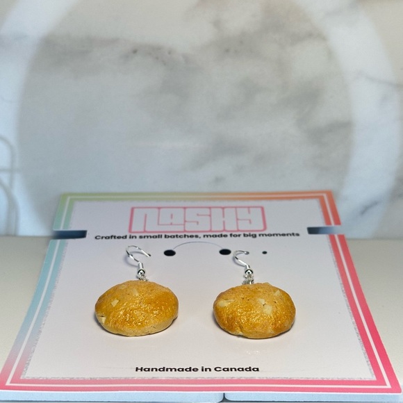 Chunky Macadamia Nut Cookie - Handmade Earrings - Picture 6 of 6